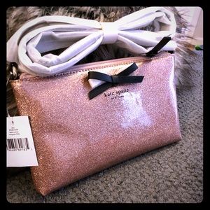 Kate Spade rose gold crossbody purse